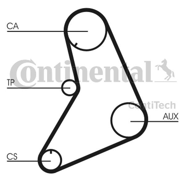 Pasek rozrządu VW LT 2,4 MOT. DL  Ford 1,6-2,0 ContiTech CT685
