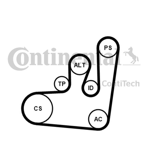 ZESTAW PASKA WIELOROWK. 1,6/1,9D/SDI/TDI ContiTech 6PK1145K1