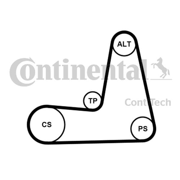 ZESTAW PASKA WIELOROWK. RENAULT 1,4/1,6 ContiTech 5PK1110K1