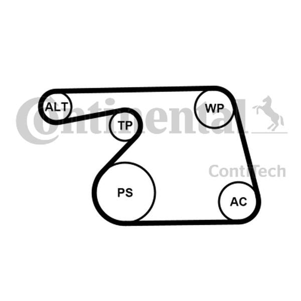 ZESTAW PASKA WIELOROWK. OPEL 1,3CDTI ContiTech 6PK1318K2