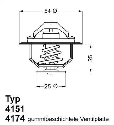 TERMOSTAT RENAULT 76C MASTER/MASCOTT Wahler 415176D