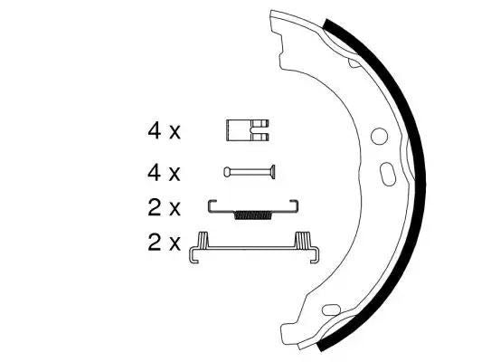 Szczęki hamulca ręcznego Fiat DUCATO 06-  172X42 QB105-0875 Textar 91066700