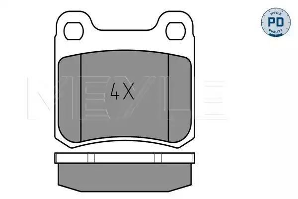 KLOCKI HAMULCOWE TYŁ MERCEDES W124 201 MEYLE 0252068715/PD