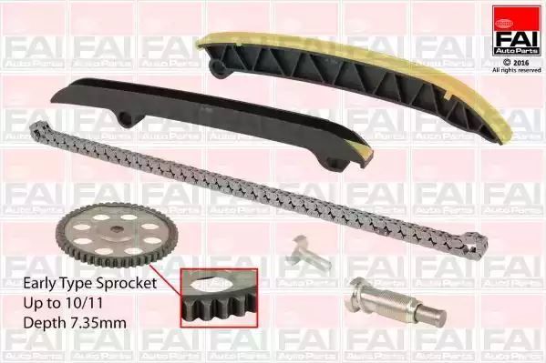 ZESTAW ŁAŃCUCHA ROZRZĄDU VW 1,2TSI 09- (BEZ USZCZELNIEŃ) (KOŁO ZĘBATE-GŁĘBOKOŚĆ 7,35MM) FAI Auto Parts TCK208NG