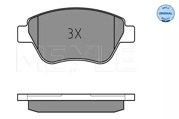 KLOCKI HAMULCOWE PRZÓD FIAT 500 DOBLO FIORINO IDEA QUBO STILO 01- Z CZUJNIKIEM MEYLE 0252370517/W