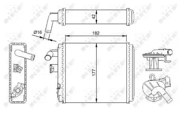Nagrzewnica Fiat PANDA 81-04 NRF 54282