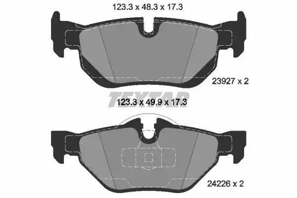 Klocki hamulcowe tył BMW E87 90 91 E84 Textar 2392781
