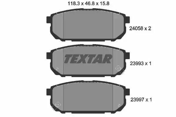 Klocki hamulcowe tył KIA SORENTO 02- Textar 2405801