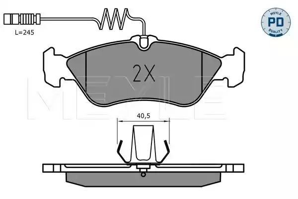KLOCKI HAMULCOWE TYŁ MERCEDES SPRINTER 95-06 MEYLE 0252159218/PD