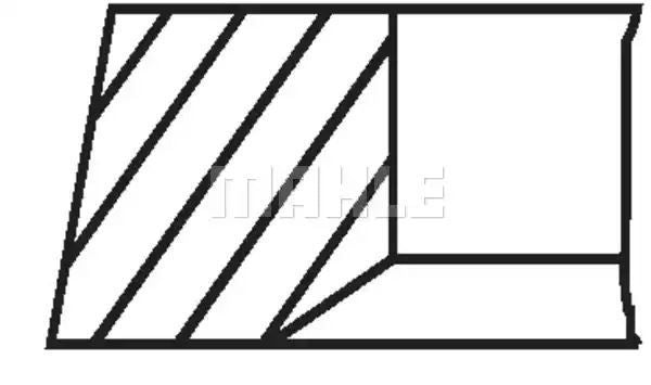 PIERŚCIENIE TŁOKOWE VW 1,9TDI 80,01 +0,50 Mahle Original 03055N2