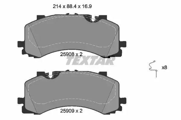 Klocki hamulcowe przód Audi Q7 3,0-4,0 TDI QUATTRO 15- AKEBONO Textar 2590801