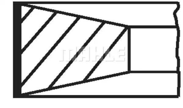 PIERŚCIENIE TŁOKOWE FIAT 2,3JTD 88,00 STD Mahle Original 00986N0