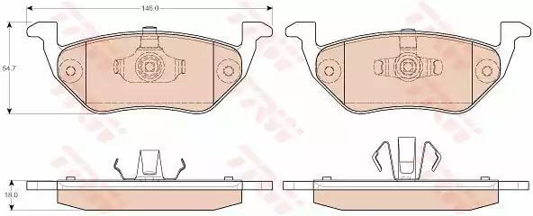 Klocki hamulcowe tył Ford MAVERIC 01- Mazda TRIBUTE TRW GDB1754