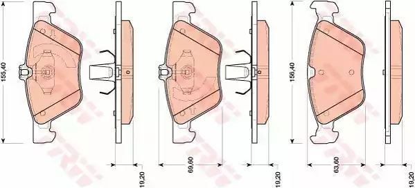 Klocki hamulcowe przód Mercedes W211 03- 240-350B CDI 4MATIC TRW GDB1815