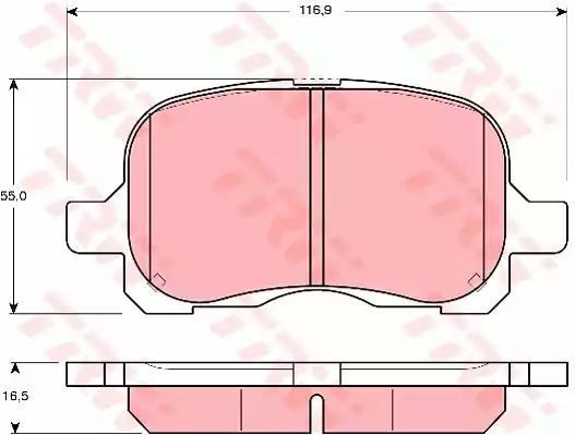 Klocki hamulcowe przód Toyota COROLLA TRW GDB3204