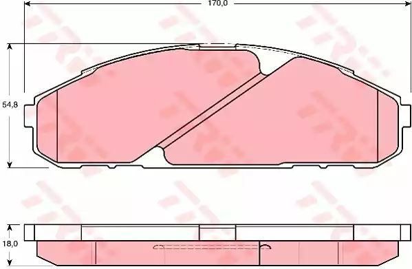 Klocki hamulcowe przód Nissan PATROL TRW GDB3394
