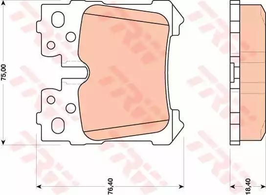Klocki hamulcowe tył Lexus LS430 00-06 TRW GDB3475