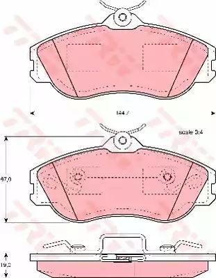 Klocki hamulcowe przód Audi 80 100 200 82-95 z czujnikiem TRW GDB815