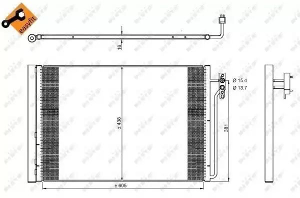 Chłodnica skraplacz klimatyzacji Land Rover RANGE ROVER 02- NRF 350224