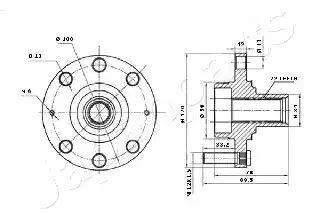 PIASTA KOŁA CHEVROLET P. AVEO/SPARK (+ŁOŻYSKO) Japan Parts KK10018