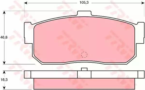 Klocki hamulcowe tył Nissan ALMERA 98- 00- PRIMERA KOMBI TRW GDB1172