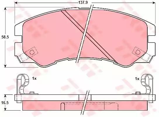 Klocki hamulcowe przód Opel FRONTERA TRW GDB1186