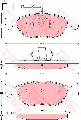 Klocki hamulcowe przód Alfa Romeo 145 146 TRW GDB1486