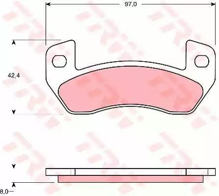 Klocki hamulcowe AIXAM T. 400 00- 500 97-04 A.721 05- A.741 05- A.751 05- TRW GDB1680