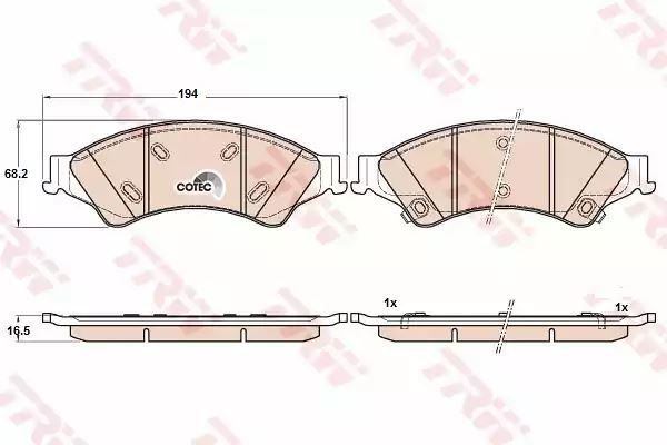 Klocki hamulcowe przód Ford RANGER 11- TRW GDB2005