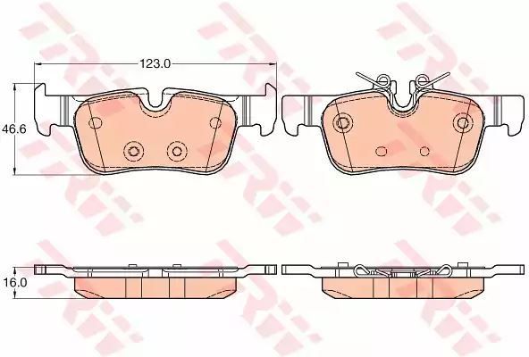 Klocki hamulcowe tył BMW 2 13- X1 14- I3 13- TRW GDB2063