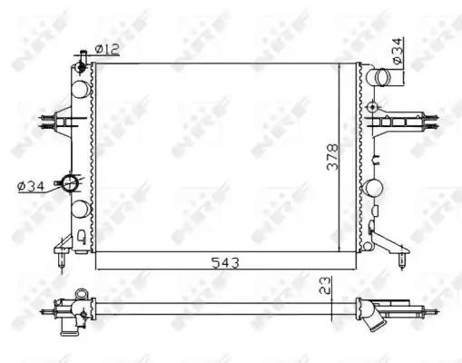 CHŁODNICA OPEL ASTRA G 1,4-1,8 98-05 -AC NRF 53628A