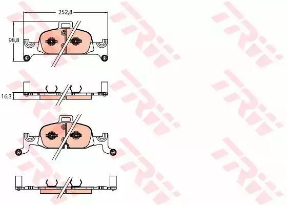 KLOCKI HAM. AUDI P. A4/A5/Q5 2,0-3,0 TDI 15- TRW GDB2126