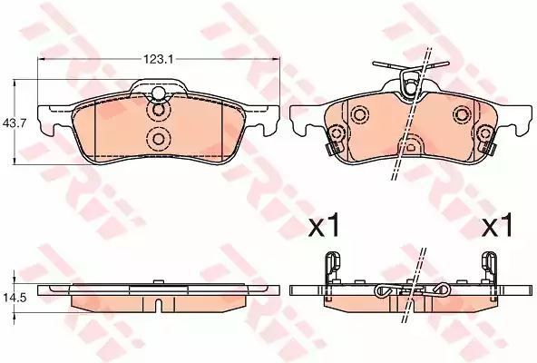 Klocki hamulcowe tył Honda CIVIC 12- TRW GDB3588