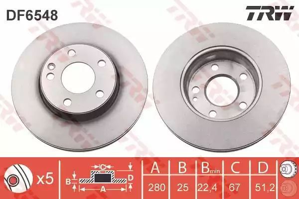 Tarcza hamulcowa przód Mercedes W246 W176 A B KLASA 11- TRW DF6548