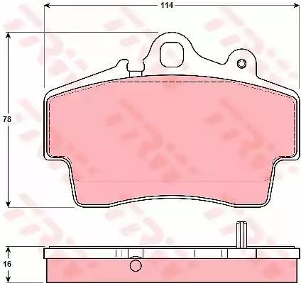 Klocki hamulcowe przód Porsche BOXSTER CAYMAN 2,5-2,9 99-11 TRW GDB1394
