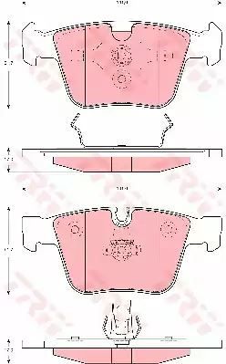 Klocki hamulcowe tył Mercedes W220 W221 C216 AMG 5,5-6,2 05-13 141x61,7x17 TRW GDB1675