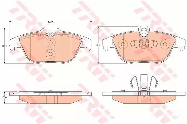 Klocki hamulcowe tył Mercedes W204 07- X204 ZACISK ALUMINIOWY TRW GDB2051