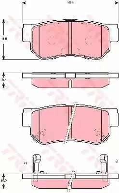 Klocki hamulcowe tył Hyundai SANTA F TRW GDB3298