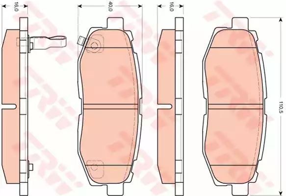 Klocki hamulcowe tył Subaru TRIBECA TRW GDB3442