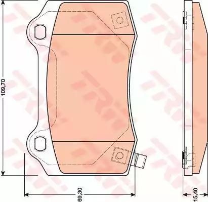 Klocki hamulcowe tył Jeep GRAND CHEROKEE 6,1-6,4 SRT8 4X4 06- TRW GDB4171