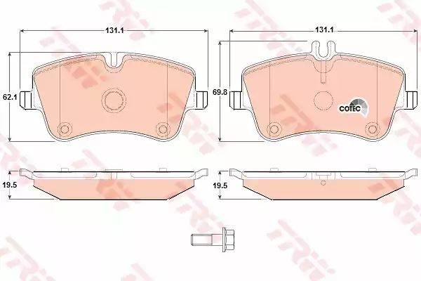 Klocki hamulcowe przód Mercedes W203 00- TRW GDB1413