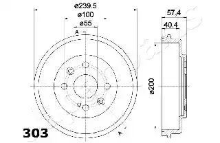 BĘBEN HAM. MAZDA T. 2 1,3-1,5 07-15 Japan Parts TA303