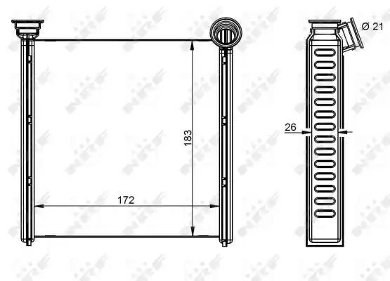 Nagrzewnica VW GOLF VII, Seat LEON III, Skoda OCTAVIA III 08 12- NRF 54342