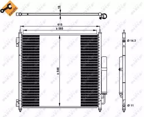 SKRAPLACZ KLIMATYZACJI LANDROVER RANGE ROVER SPORT 13- NRF 350336