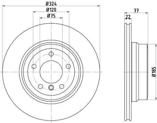 TARCZA HAM. BMW T. 1 (E82/E88) 3,0 07-13 Textar 92201903