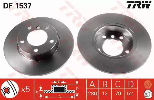 Tarcza hamulcowa przód BMW E36 90- TRW DF1537