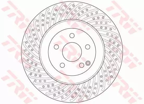 Tarcza hamulcowa przód Mercedes W211 221 05- TRW DF6242S