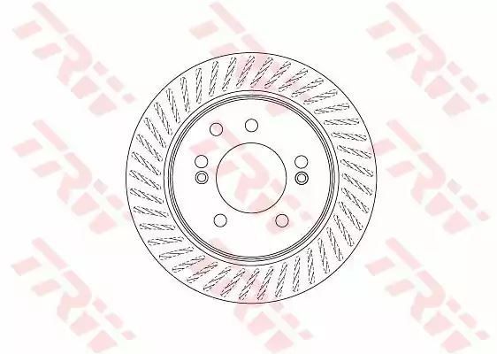 Tarcza hamulcowa tył Ssangyong RODIUS 2,0-2,7 XDI 05- TRW DF6710
