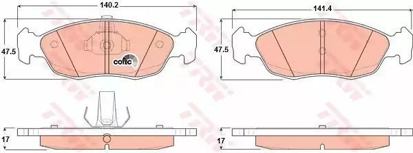 Klocki hamulcowe przód Citroen SAXO TRW GDB1322