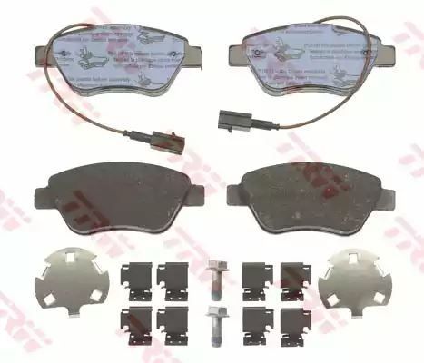 Klocki hamulcowe przód Fiat PUNTO EVO 1,2-1,4 09- z czujnikiem 123x53,3x17,8 TRW GDB1842